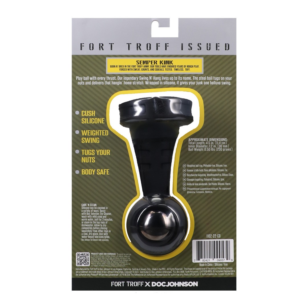 DOC JOHNSON SWING N&#039; HANG - BALL STRETCHER - BLACK