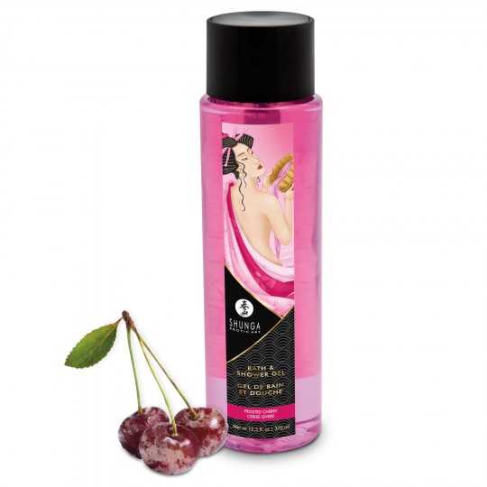 SHUNGA KISSABLE BATH &amp; SHOWER GEL FROSTED CHERRY 370ML