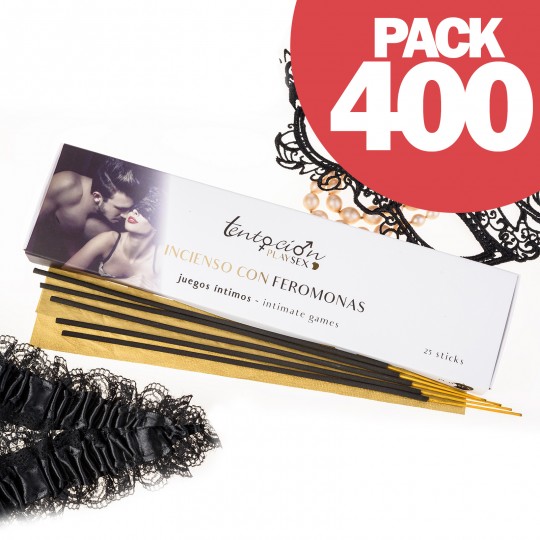 PACK OF 400 INCENSE STICKS WITH PHEROMONES AROMA INTIMATE GAMES TENTACIÓN PLAY SEX