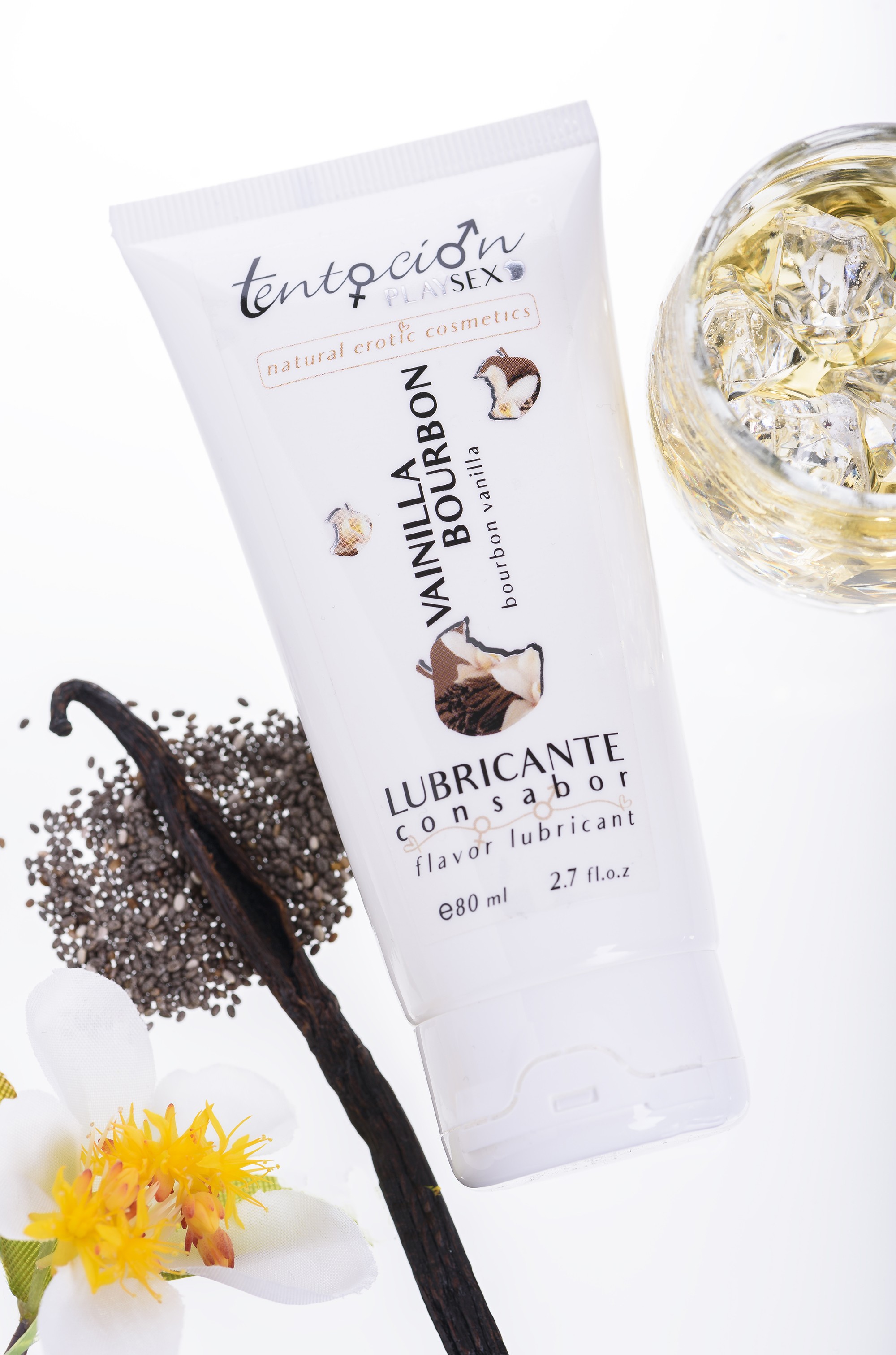 LUBRIFIANT AROMATISÉ À LA VANILLE ET AU BOURBON 80ML TENTACIÓN PLAY SEX