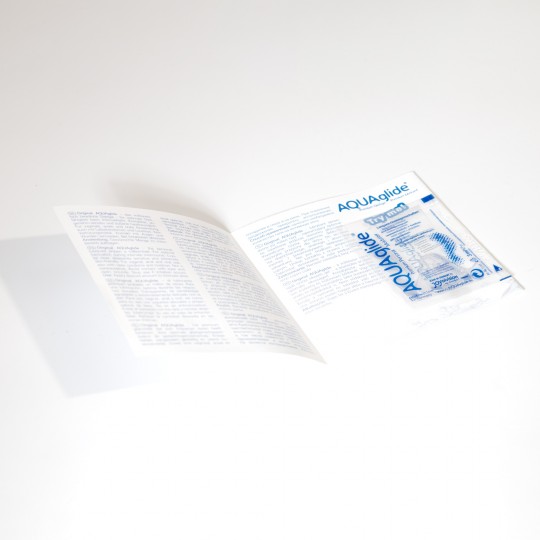 NOTICE D&#039;INFORMATION AVEC LE SACHET DE LUBRIFIANT AQUAGLIDE NEUTRE 3ML