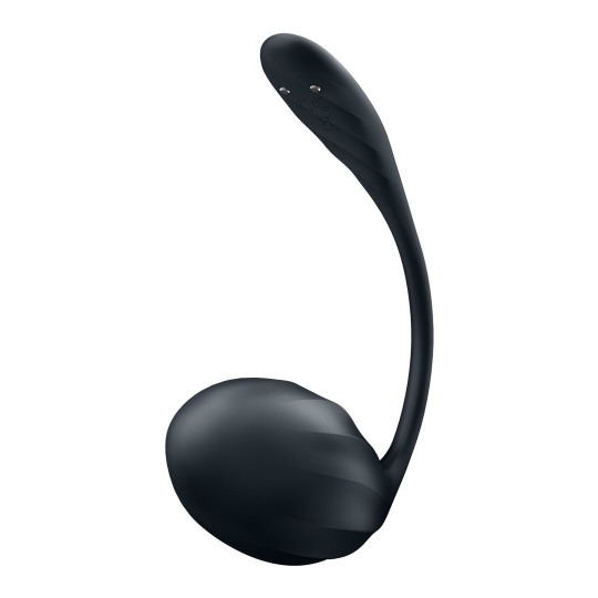 ŒUF VIBRANT AVEC APPLICATION RIBBED PETAL CONNECT APP NOIR SATISFYER