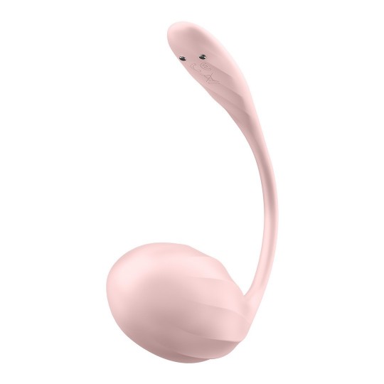 ŒUF VIBRANT AVEC APPLICATION RIBBED PETAL CONNECT APP ROSA SATISFYER