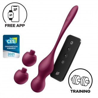 LOVE BIRDS VARY - CONNECT APP PELVIC FLOOR TRAINING - WINE RED