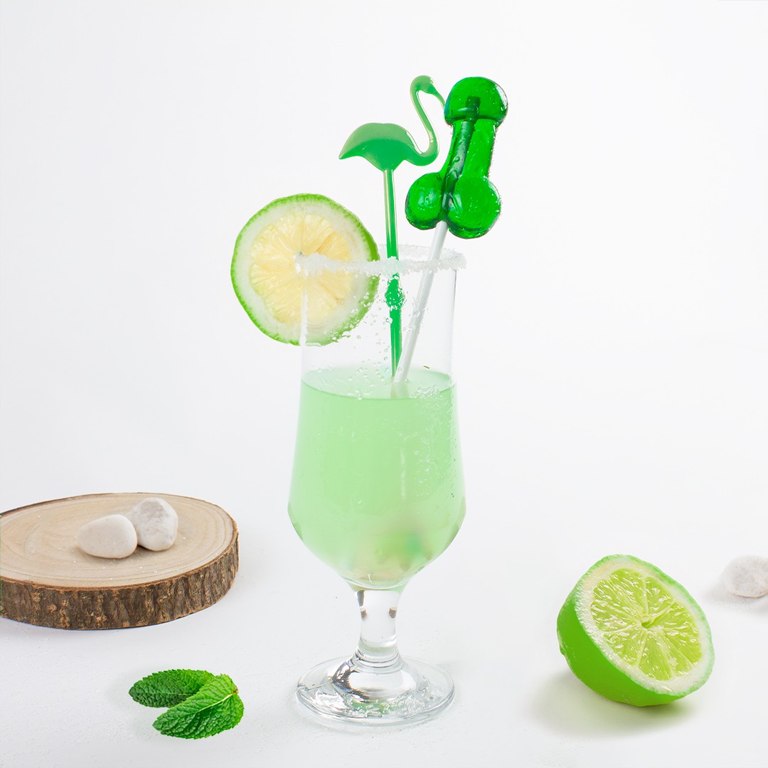 LECCA-LECCA A FORMA DI PENE AROMATIZZATO AL MOJITO CON ALCOOL SECRET PLAY