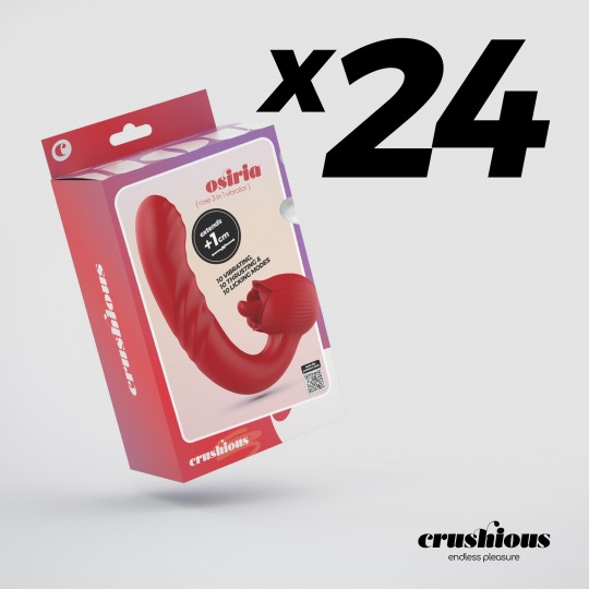 PACK OF 24 CRUSHIOUS OSIRIA ROSE VIBRATOR WITH THRUST