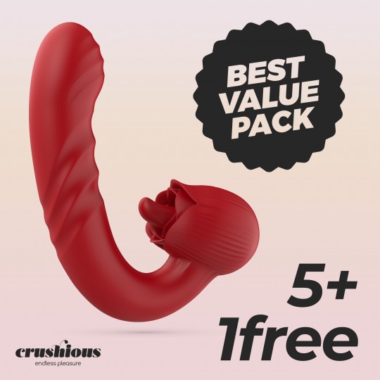 5 + 1 GRATUITO VIBRATORE ROSA CON SPINTA OSIRIA CRUSHIOUS