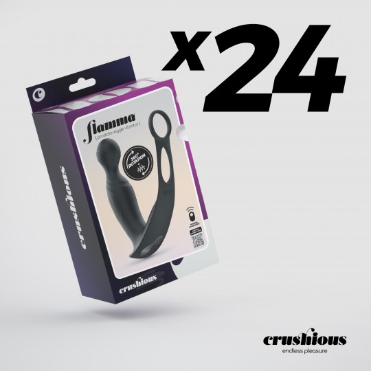 PACK DE 24 VIBRADOR DE PRÓSTATA COM COMANDO FLAMMA CRUSHIOUS