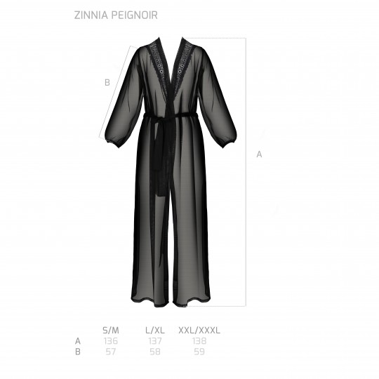 ZINNIA PEIGNOIR BLACK  - ECO PASSION