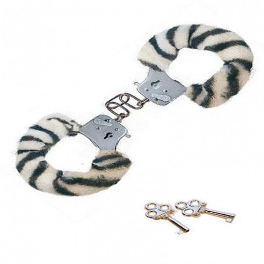 FURRY FUN CUFFS ZEBRA PLUSH