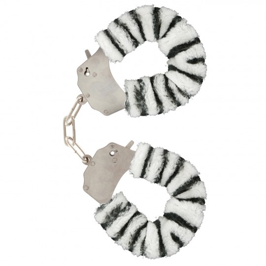 FURRY FUN CUFFS ZEBRA PLUSH