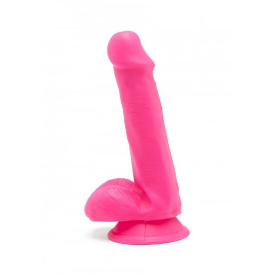 GET REAL HAPPY DICKS DILDO 6 INCH WITH TESTICLES PINK