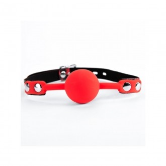 ARGUS FETISH RED LEOPARD BALL GAGG