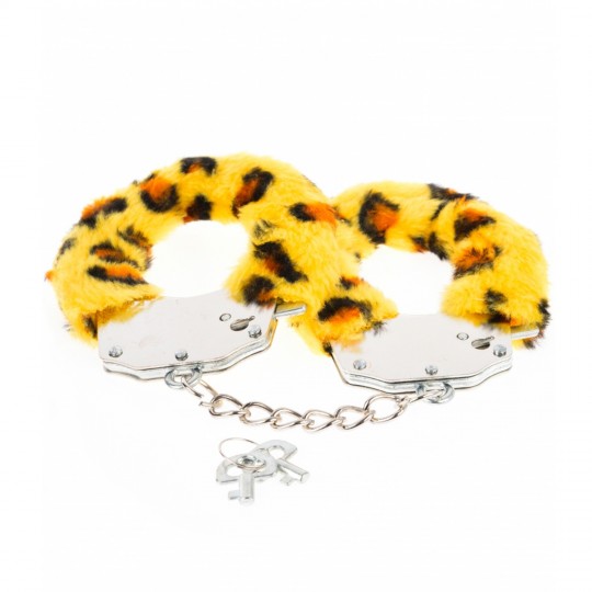 ARGUS FETISH FURRY CUFFS LEOPARD 