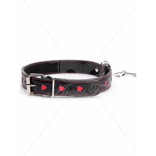 ARGUS FETISH HEARTS COLLAR AND LEASH