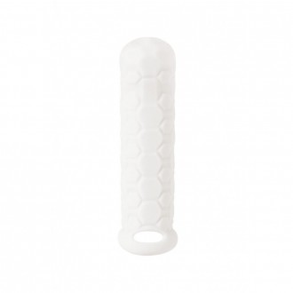 GAINE D'EXTENSION POUR PÉNIS HOMME LONG BLANC LOLA GAMES 11-15CM