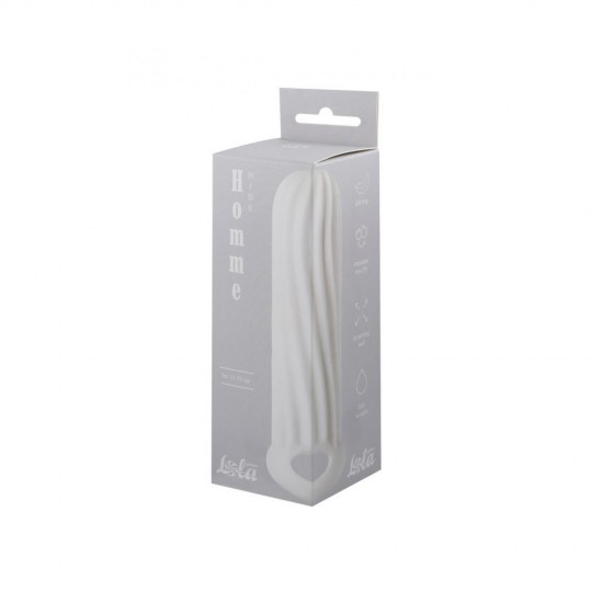 GAINE D&#039;EXTENSION POUR PÉNIS HOMME WIDE BLANC LOLA GAMES 11-15CM