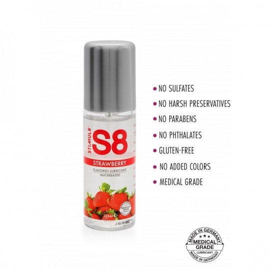 S8 FLAVORED LUBE STRAWBERRY 125ML