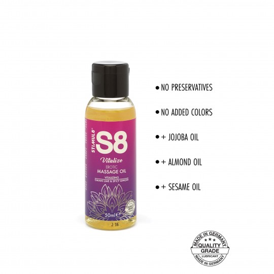 ÓLEO DE MASSAGEM S8 VITALIZE EROTIC MASSAGE STIMUL8 50 ML