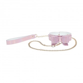 PARIS COLLECTION - COLLAR WITH LEASH - PINK