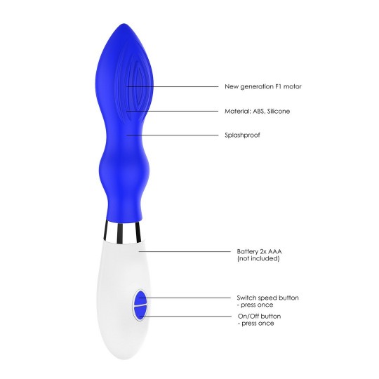 ASTRAEA - VIBRATOR AND CLITORIS STIMULATOR - ROYAL BLUE