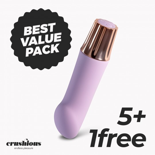 PACK 5 + 1 GRÁTIS MINI VIBRADOR MELLOW ANGLER LAVANDA CRUSHIOUS