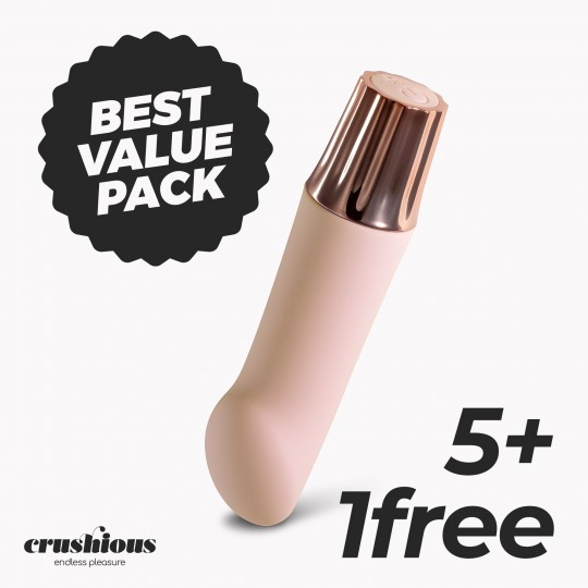 PACK 5 + 1 GRATUIT MINI VIBRATEUR MELLOW ANGLER ROSE CRUSHIOUS