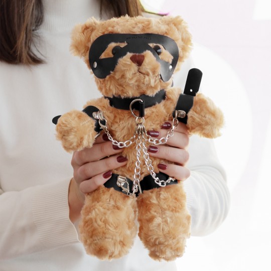 ORSO TEDDY BONDAGE CRUSHITO NERO 32CM CRUSHIOUS