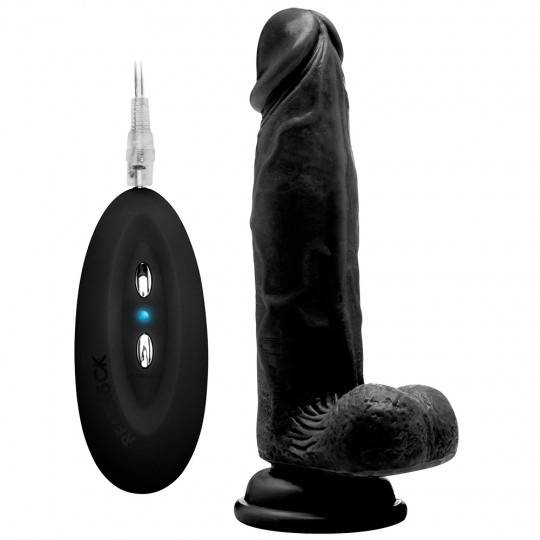 DILDO REALISTICO CON TESTICOLI REALROCK 8 &quot; NERO