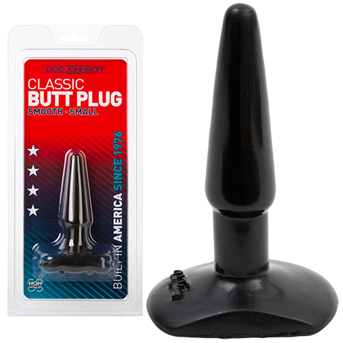 DOC JOHNSON CLASSIC BUTT PLUG BLACK SMALL