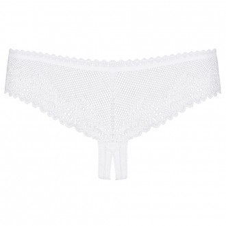 OBSESSIVE ALABASTRA CROTCHLESS THONG WHITE