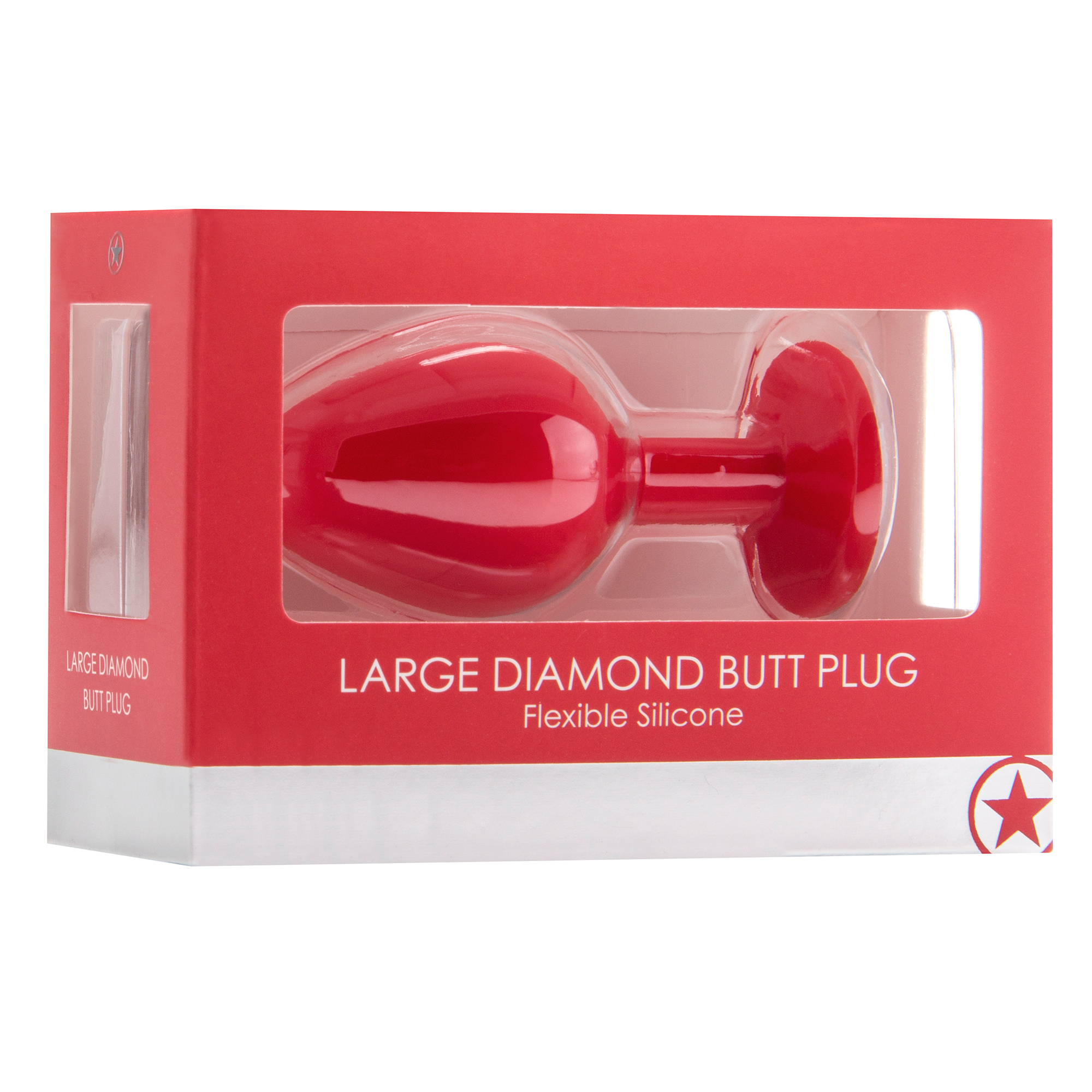 PLUG ANAL DIAMOND BUTT PLUG MEDIO ROJO