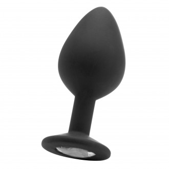 SPINA ANALE DIAMANTE BUTT PLUG MEDIO NERO