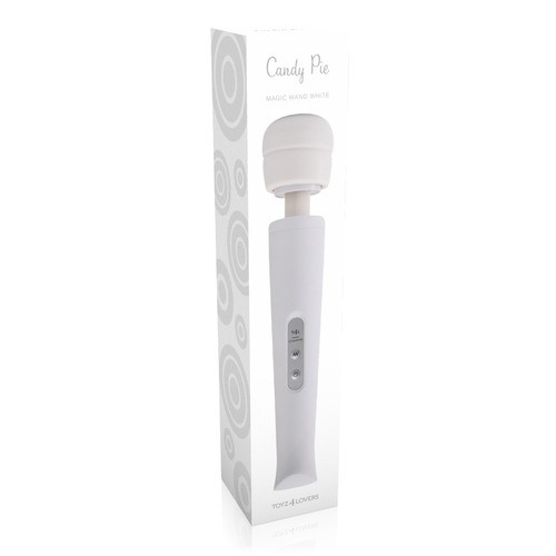 MASAGEADOR CON CARGADOR USB CANDY PIE MAGIC WAND BLANCO