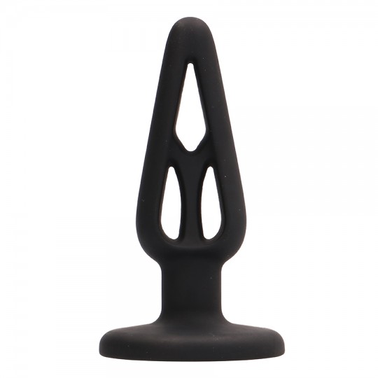 PLUG ANAL EM SILICONE PLUG &amp; PLAY 4” PRETO