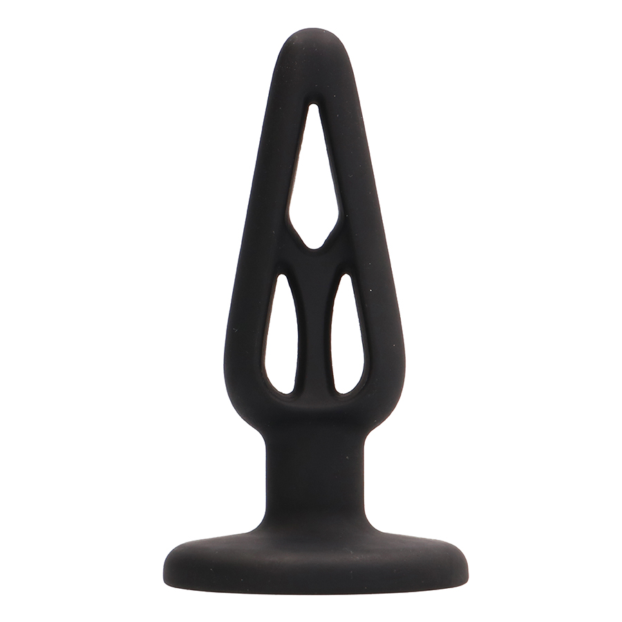 PLUG ANAL EM SILICONE PLUG &amp; PLAY 4” PRETO