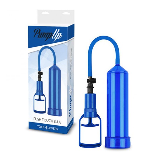 POMPA DEL PENE PUSH TOUCH BLU