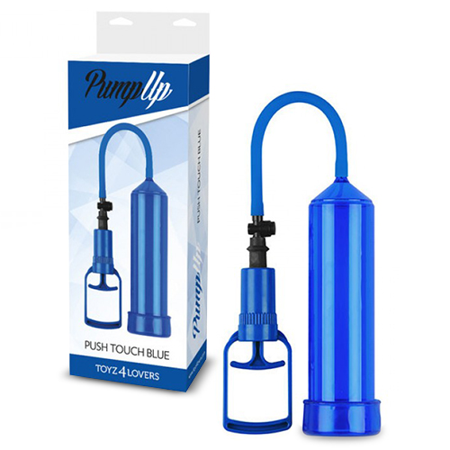 POMPA DEL PENE PUSH TOUCH BLU