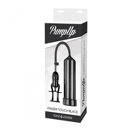 FINGER TOUCH PENIS PUMP WITH RULER BLACK