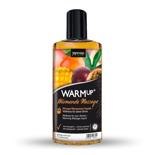 ÓLEO DE MASSAGEM COMESTÍVEL WARMUP MANGA MARACUJÁ 150ML