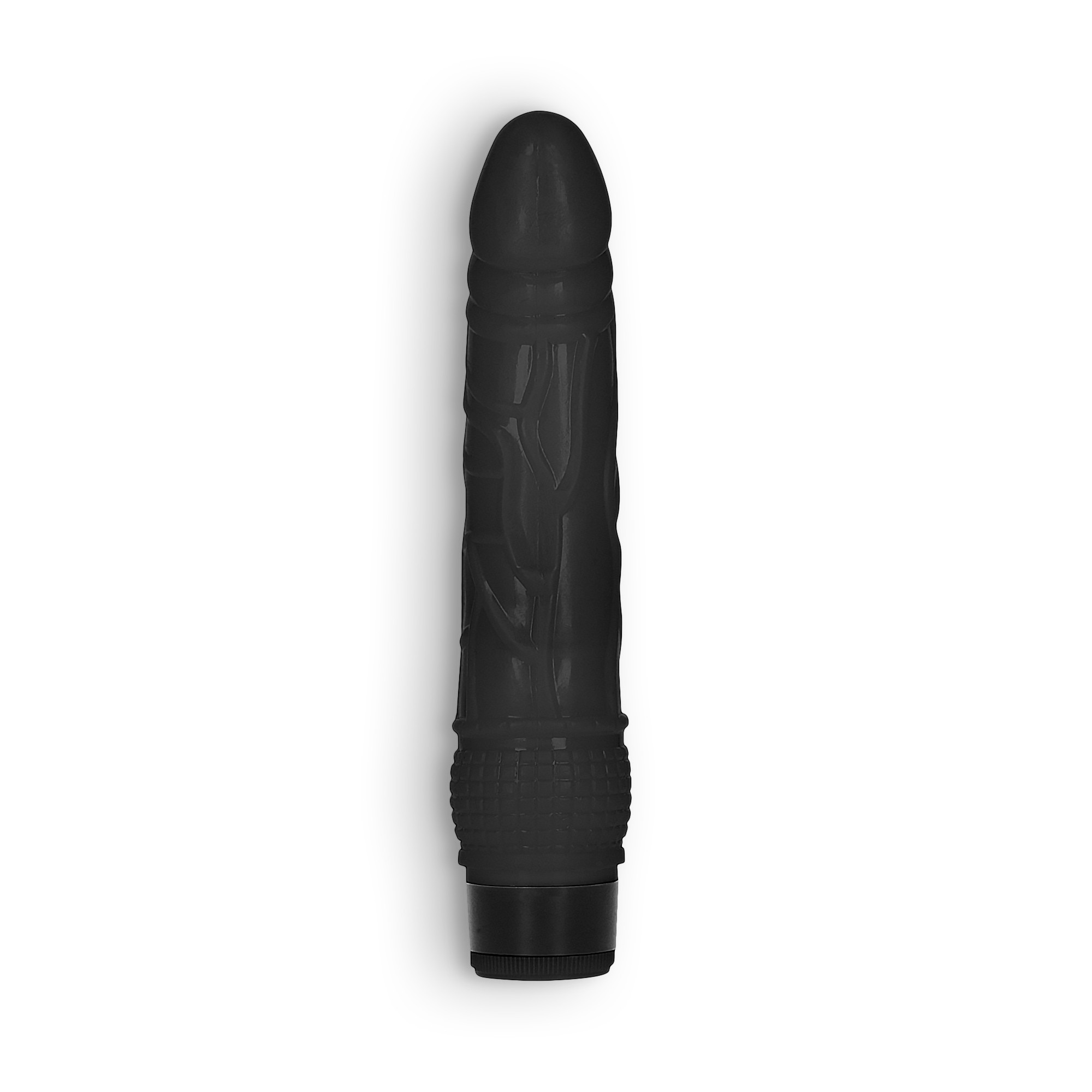 GC 8&quot; THIN REALISTIC DILDO VIBE BLACK