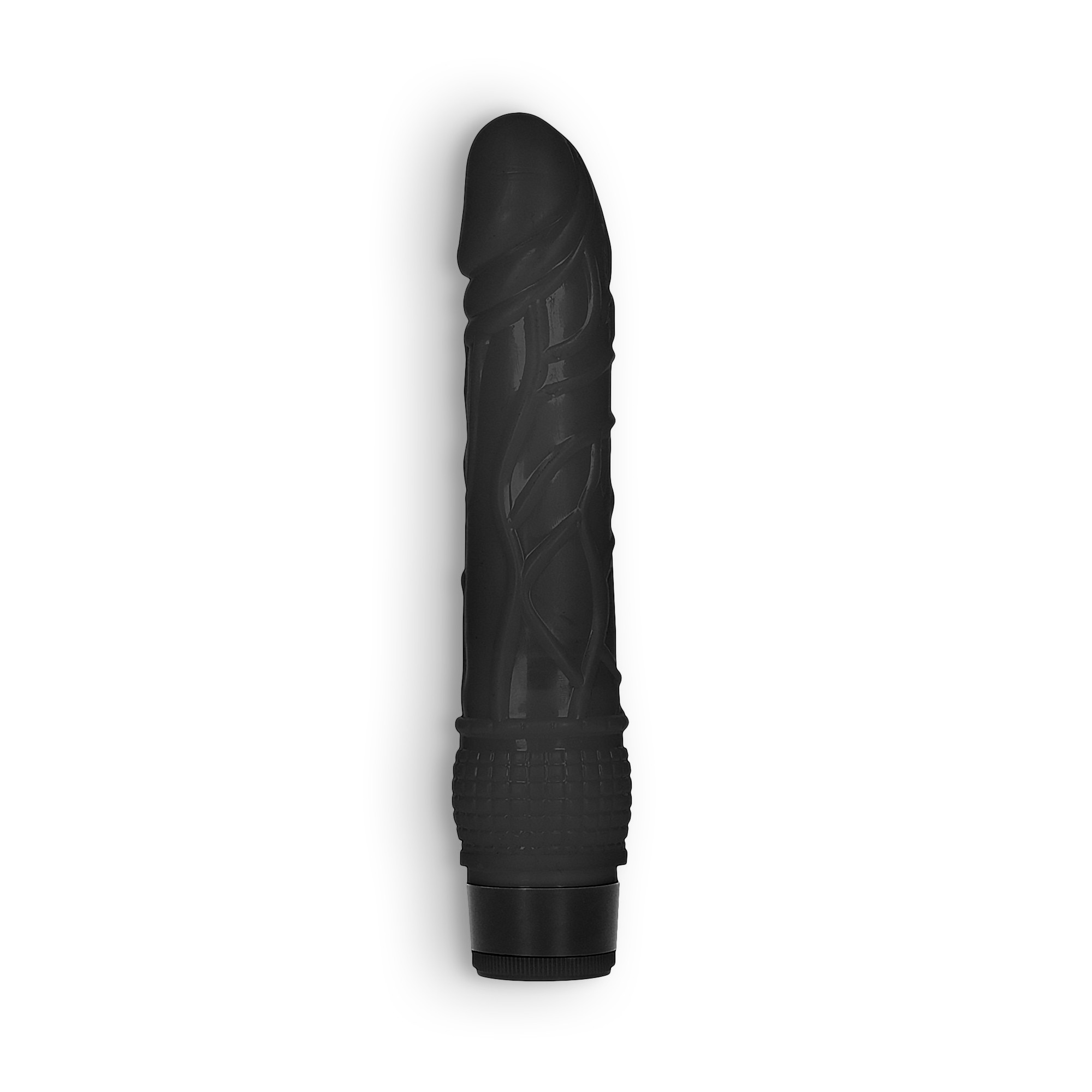 GC 8&quot; THIN REALISTIC DILDO VIBE BLACK