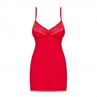 OBSESSIVE JOLIEROSE CHEMISE AND THONG RED