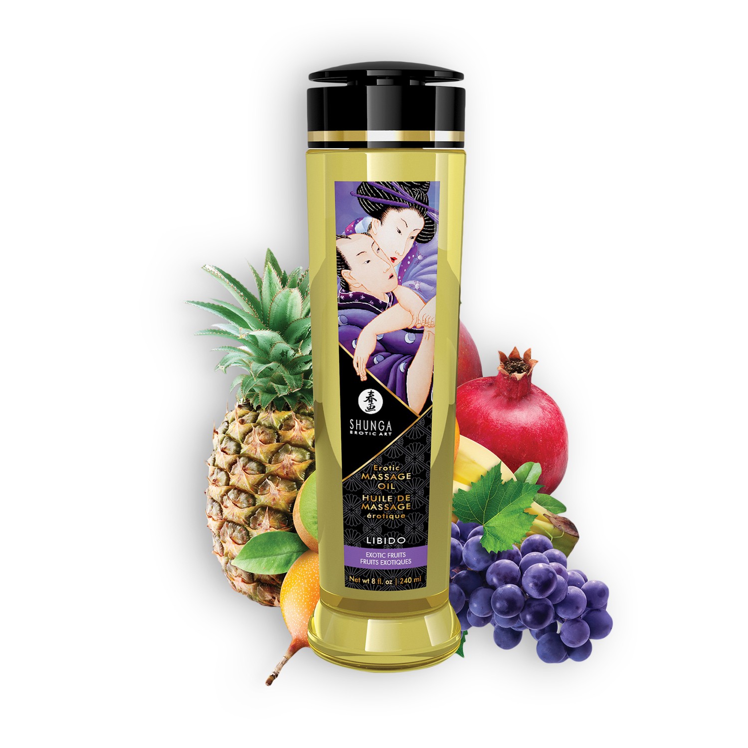 ACEITE DE MASAJE SHUNGA LIBIDO FRUTOS EXÓTICOS 240ML