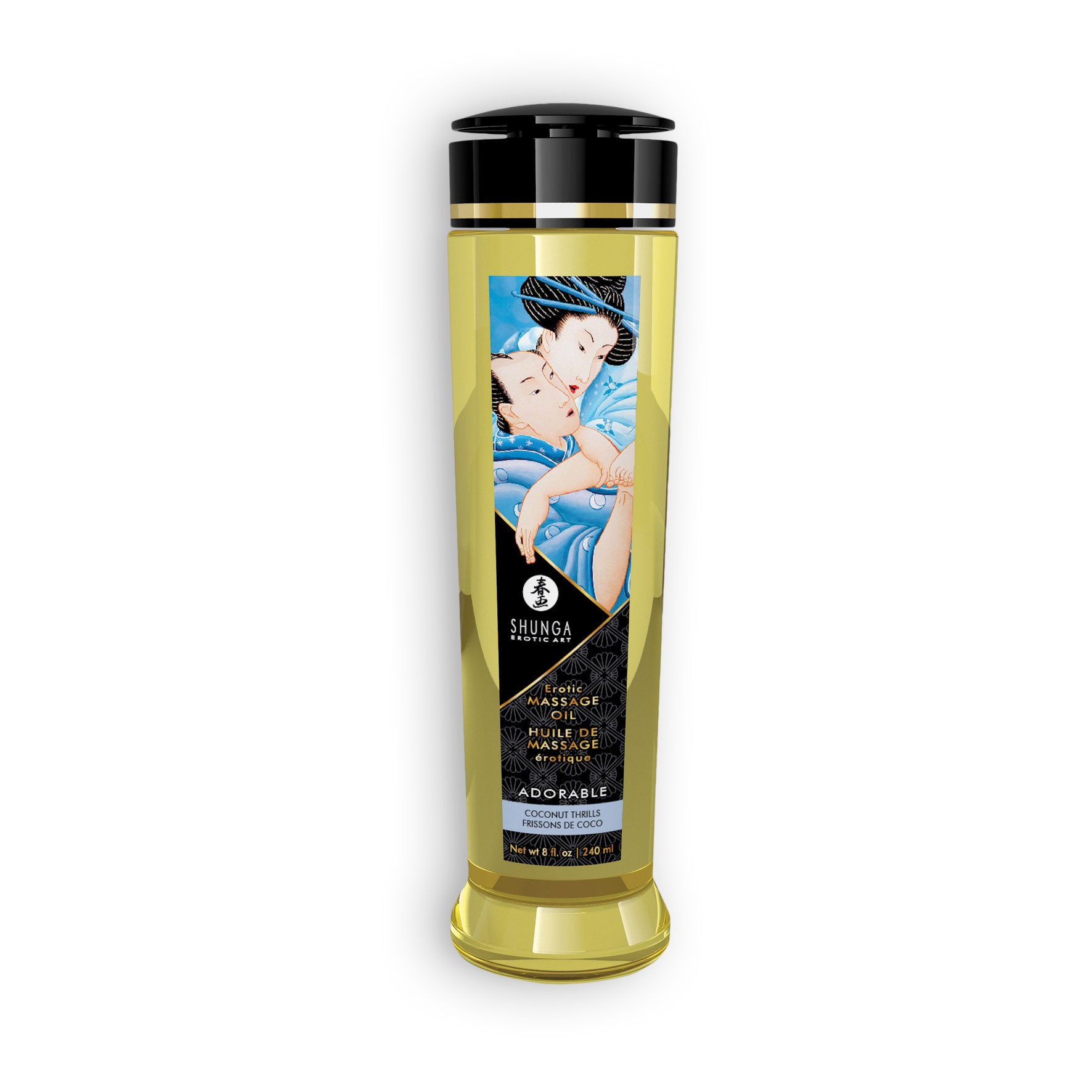 ACEITE DE MASAJE SHUNGA ADORABLE EMOCIONES DE COCO 240ML