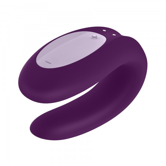 VIBRADOR DOUBLE JOY COM APP SATISFYER ROXO