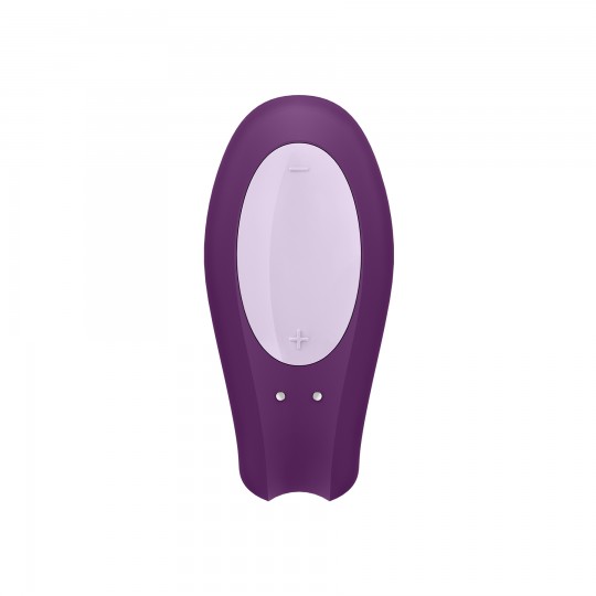 VIBRADOR DOUBLE JOY COM APP SATISFYER ROXO