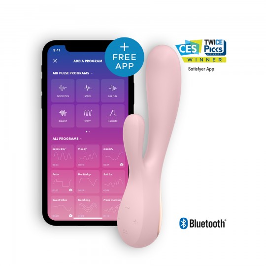 VIBRATORE MONO FLEX CON APP E BLUETOOTH SATISFYER MAUVA