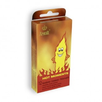 PRESERVATIFS HOT MOMENTS CONDOMS 12 UNITS