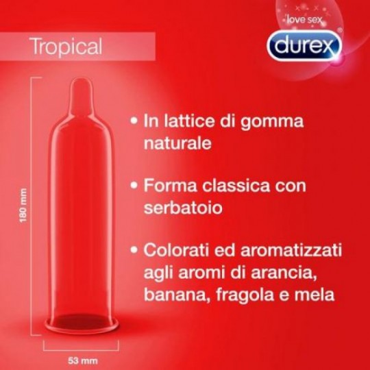 PRESERVATIVOS DUREX TROPICAL 6 UNIDADES